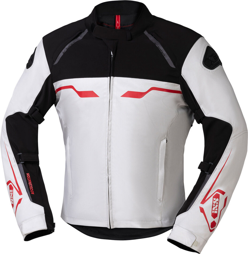 IXS Hexalon-ST chaqueta textil impermeable para motocicletas - Negro Blanco Rojo (3XL)
