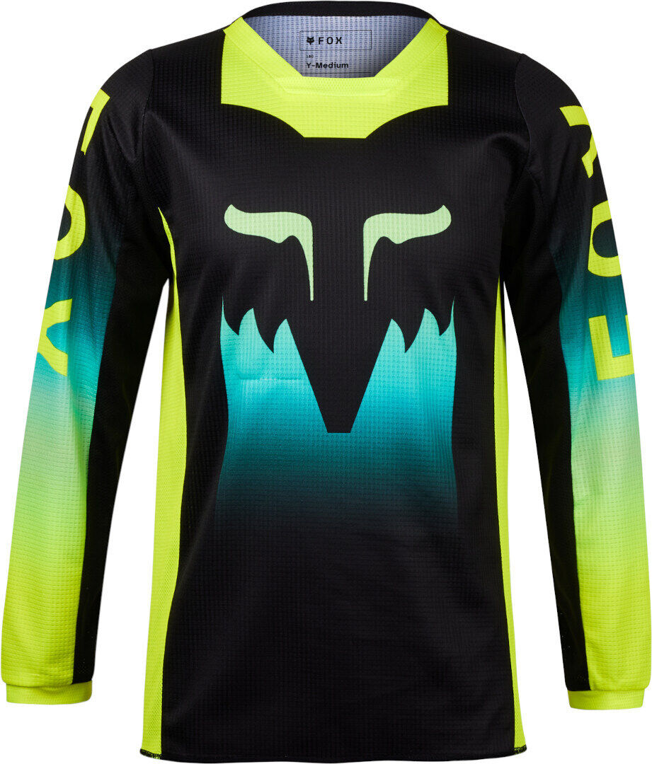 Fox 180 Flora Maillot de motocross femenino - Negro Verde Amarillo