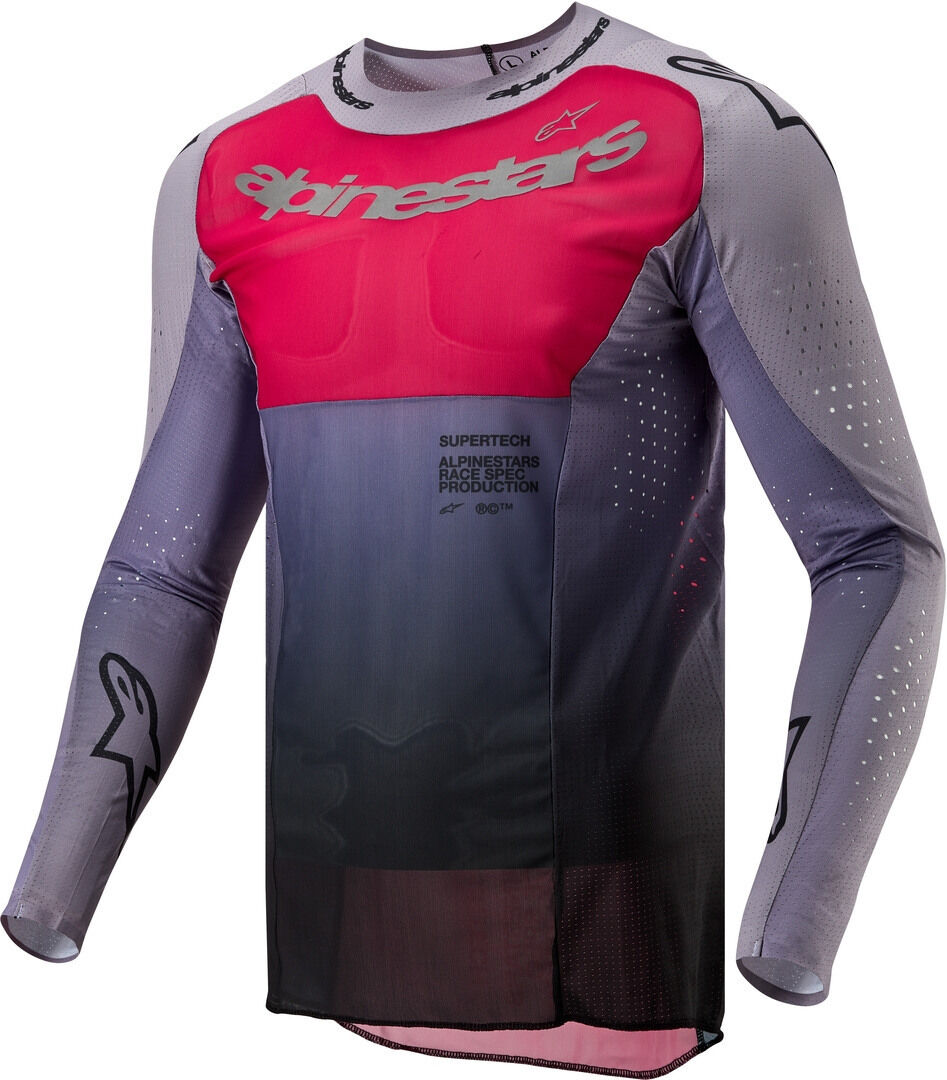 Alpinestars Supertech Dade Maillot de motocross - Rojo Lila