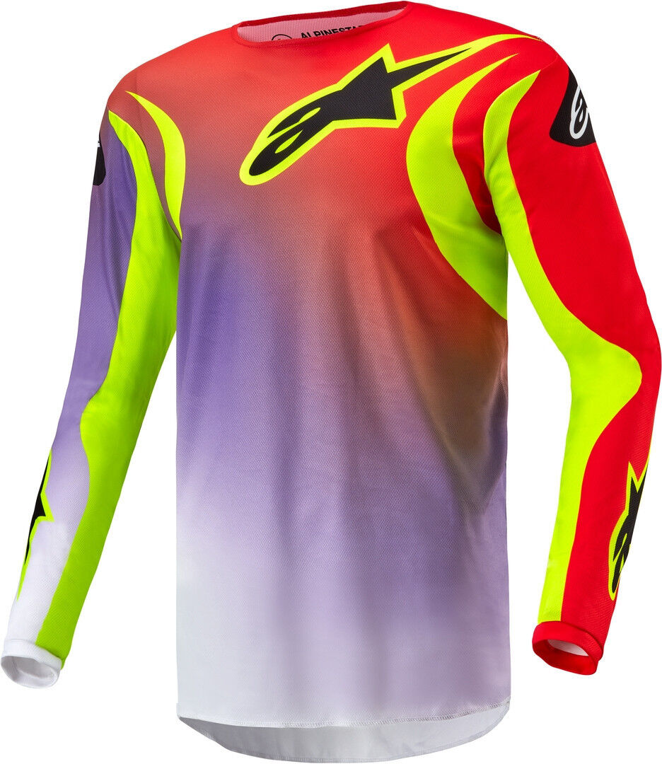 Alpinestars Fluid Lucent Maillot de motocross - Lila Amarillo