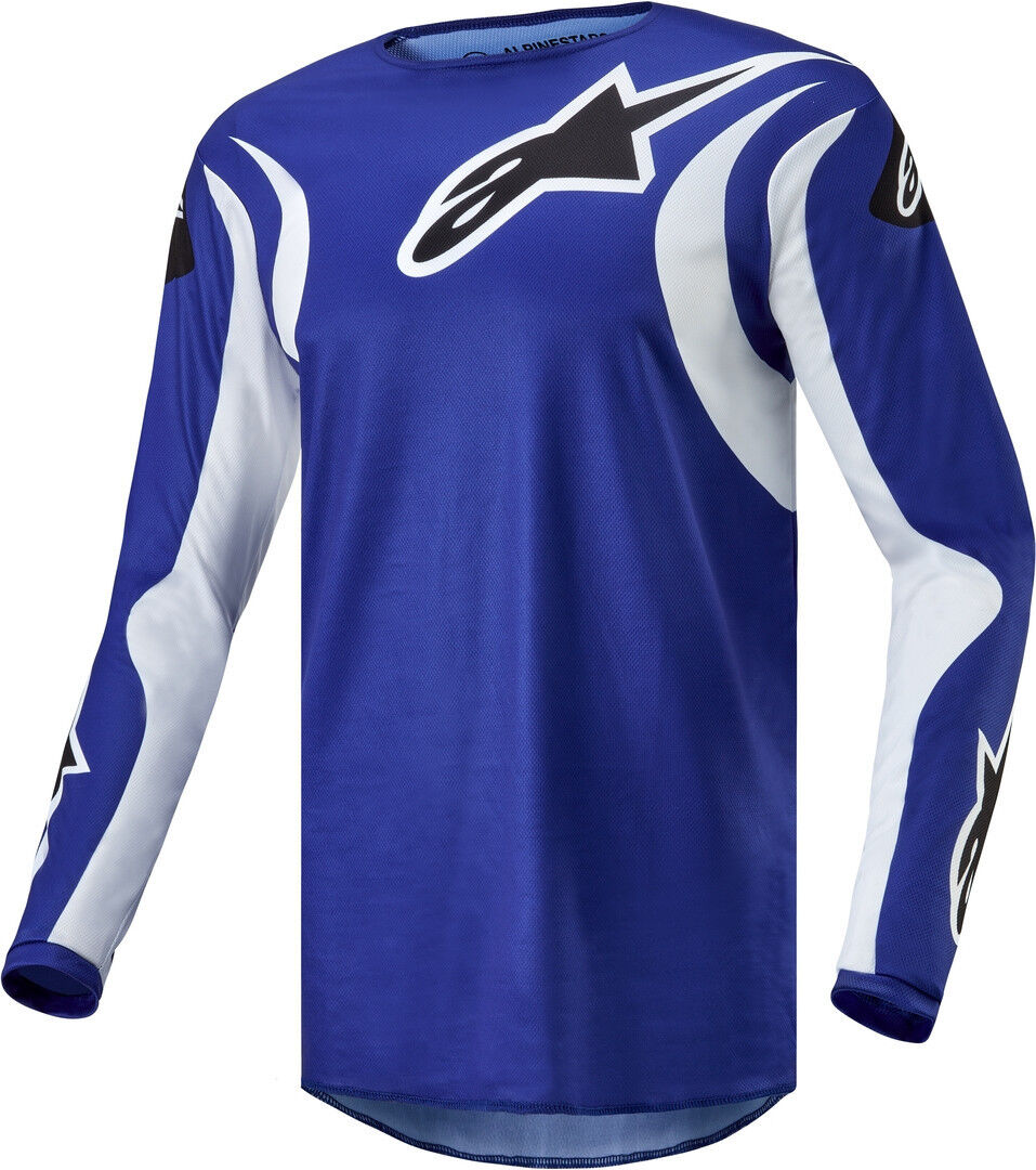 Alpinestars Fluid Lucent Maillot de motocross - Blanco Azul (XL)