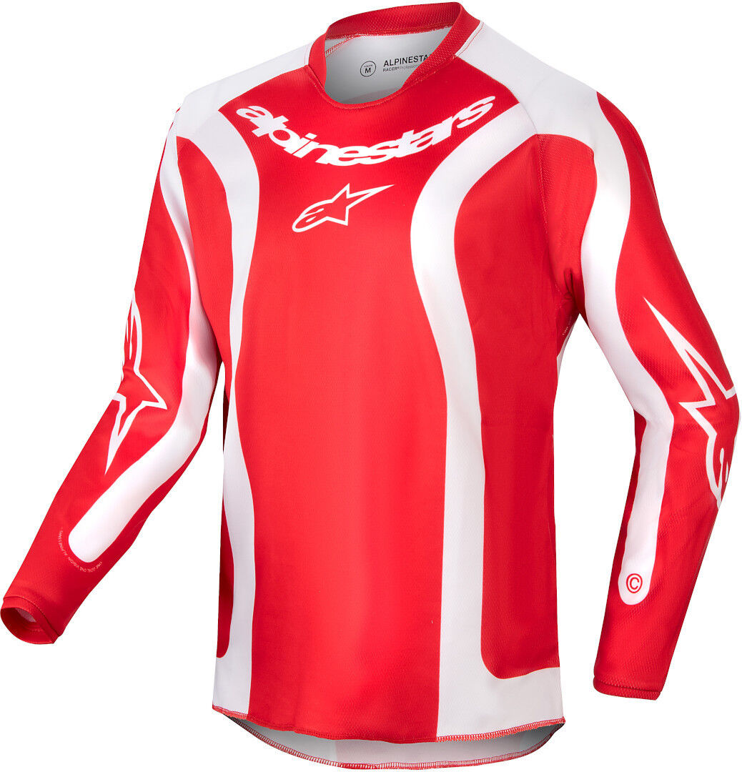 Alpinestars Racer Lurv Maillot Juvenil de Motocross - Blanco Rojo (S)