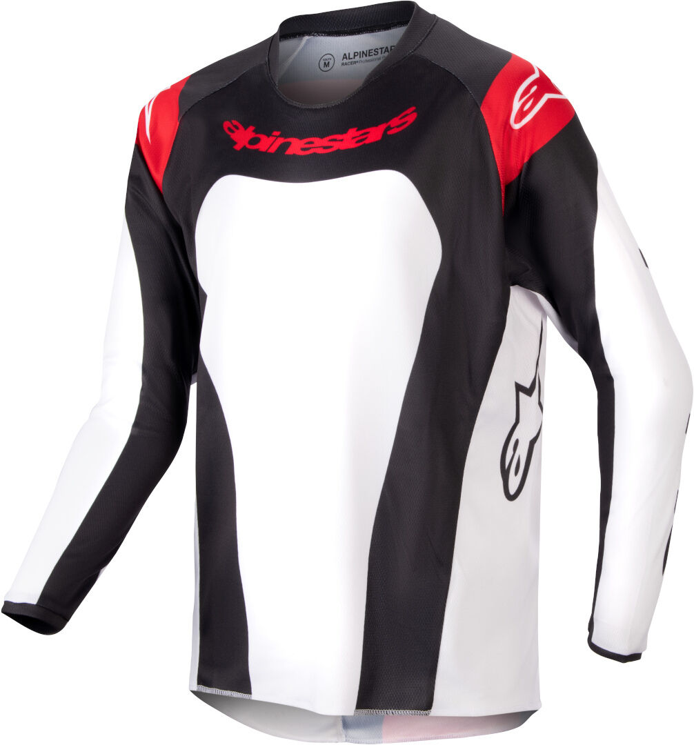 Alpinestars Racer Ocuri Maillot Juvenil de Motocross - Negro Blanco Rojo