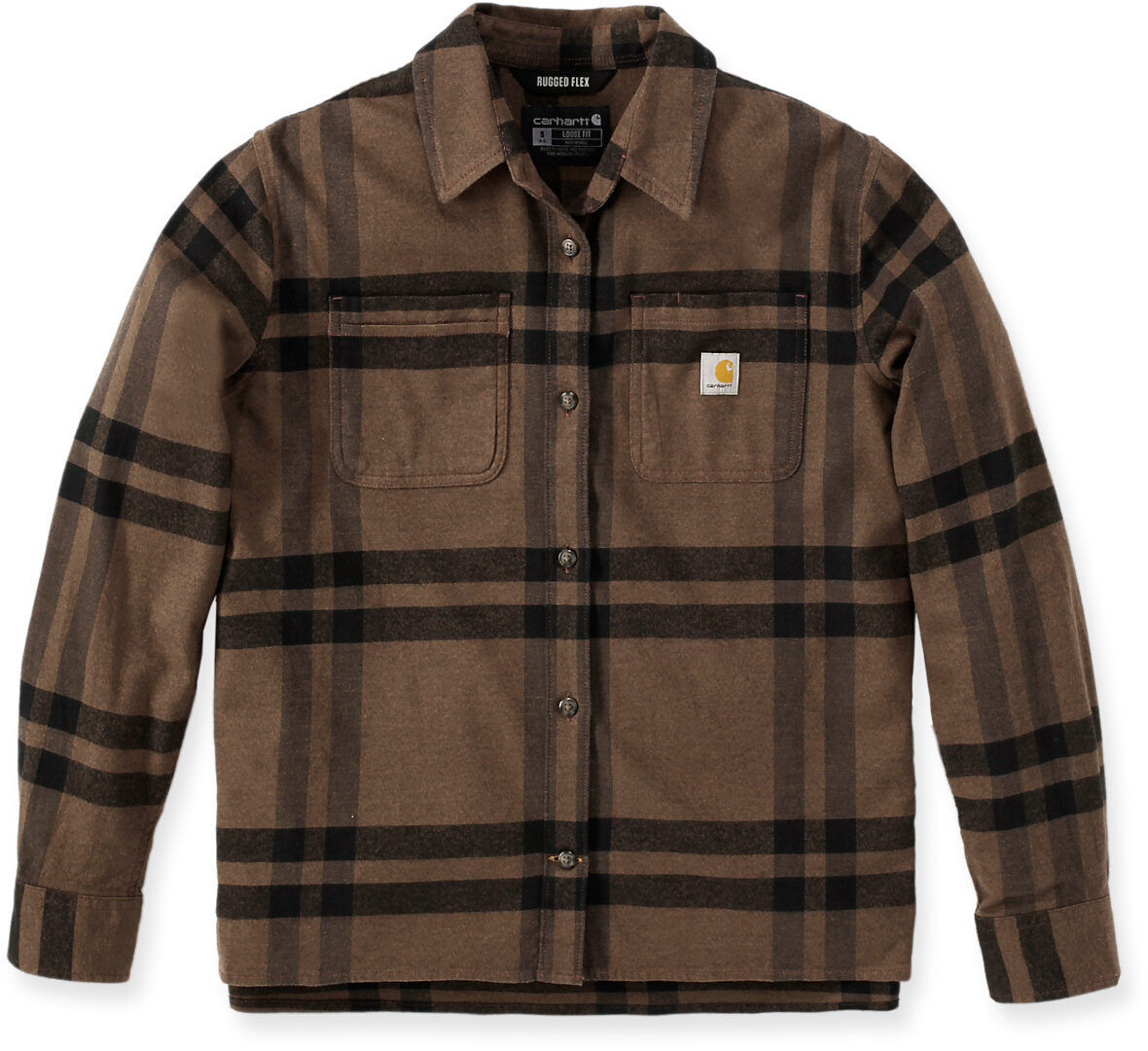 Carhartt Loose Fit Midweight Flannel Camisa Damas - Marrón (S)