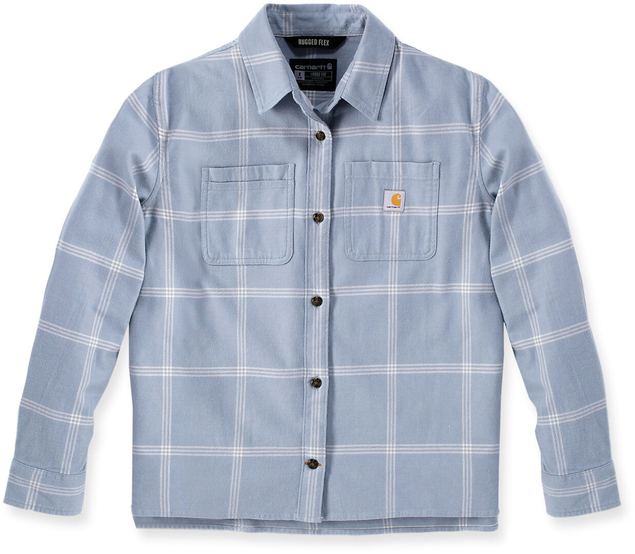Carhartt Loose Fit Midweight Flannel Camisa Damas - Azul (S)