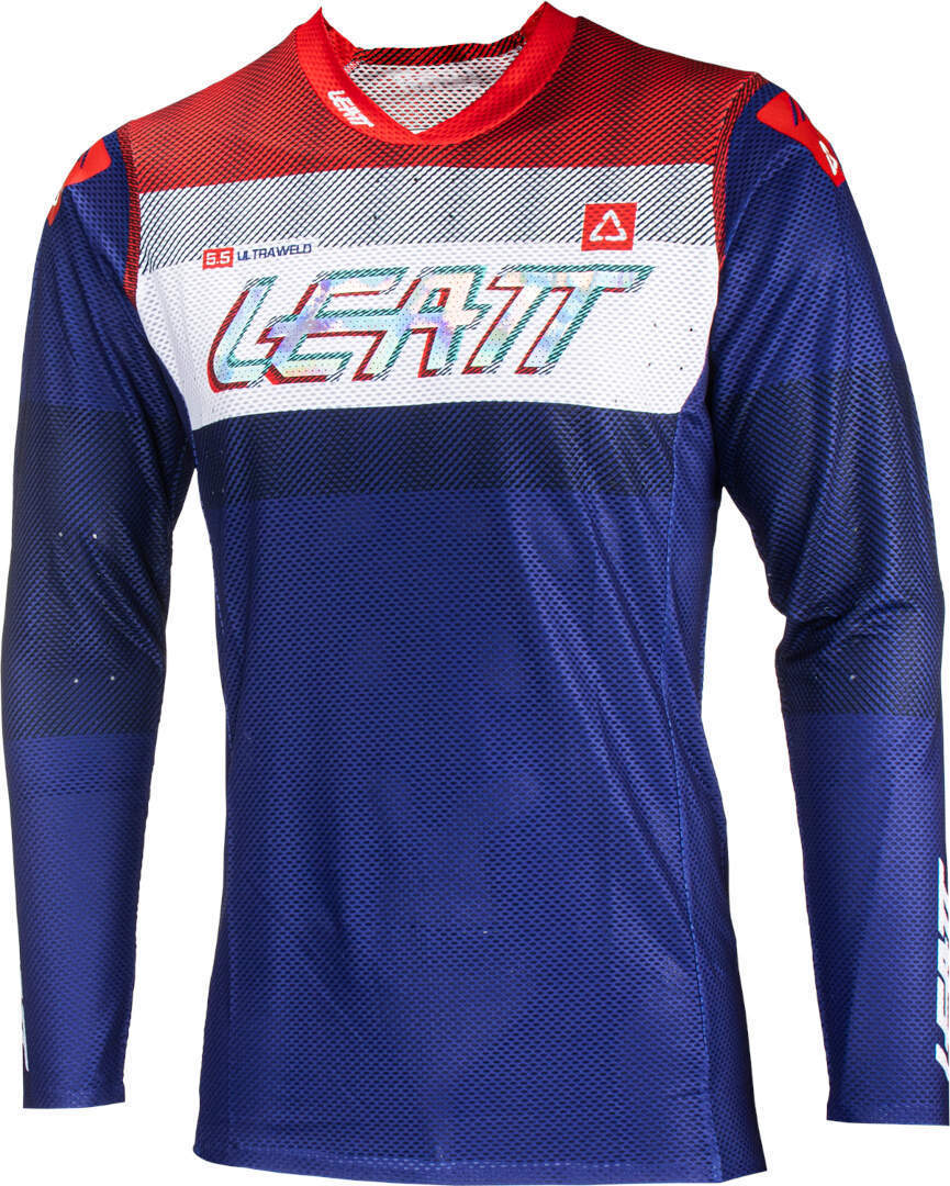 Leatt 5.5 Ultraweld 2024 Maillot de motocross - Rojo Azul (XL)