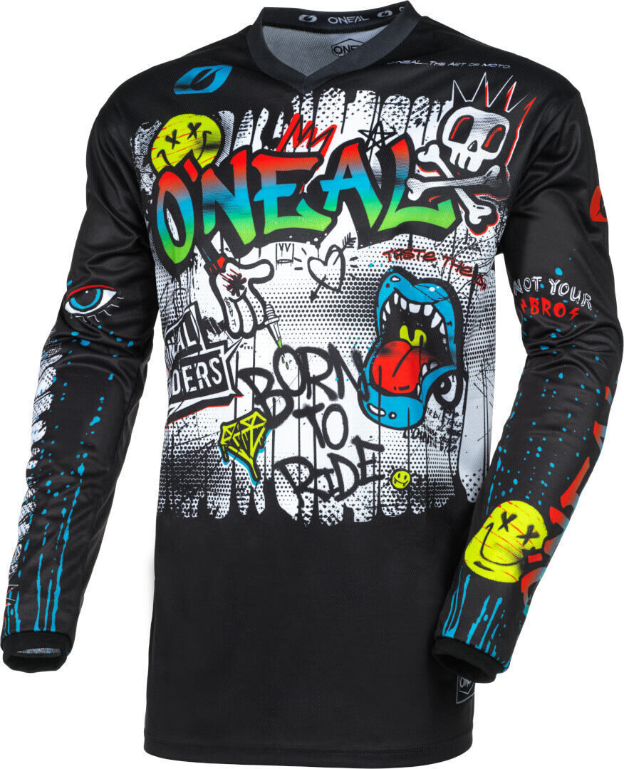 Oneal Element Rancid Maillot de motocross negro/multicolor - Negro Multicolor (L)