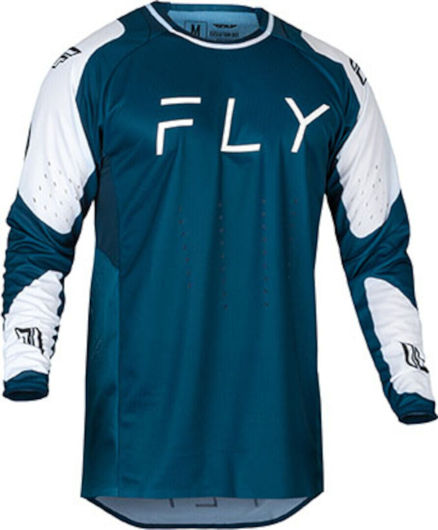 FLY Racing Evolution 2024 Maillot de motocross - Blanco Azul (2XL)