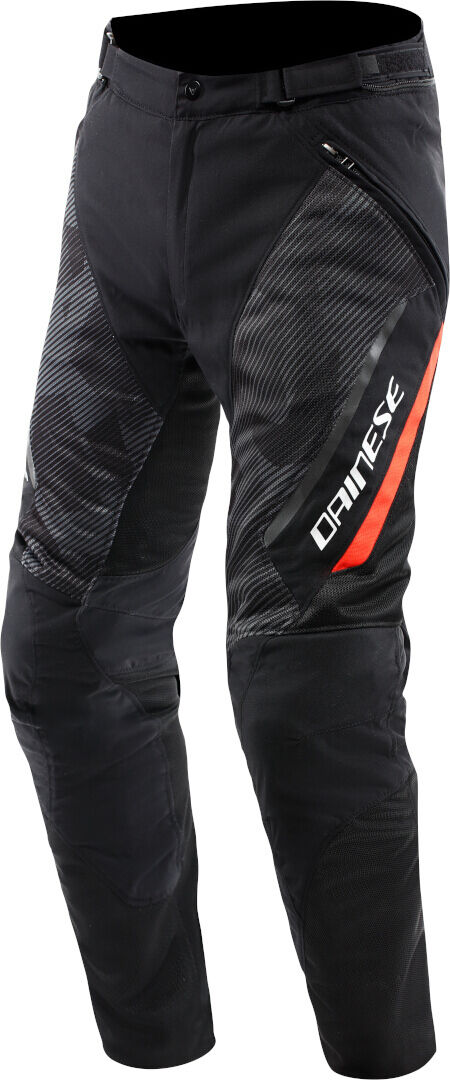 Dainese Drake 2 Super Air Tex Pantalones textiles de moto - Negro Rojo (54)