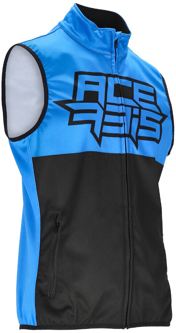 Acerbis Linear Softshell Chaleco de motocross - Negro Azul (M)