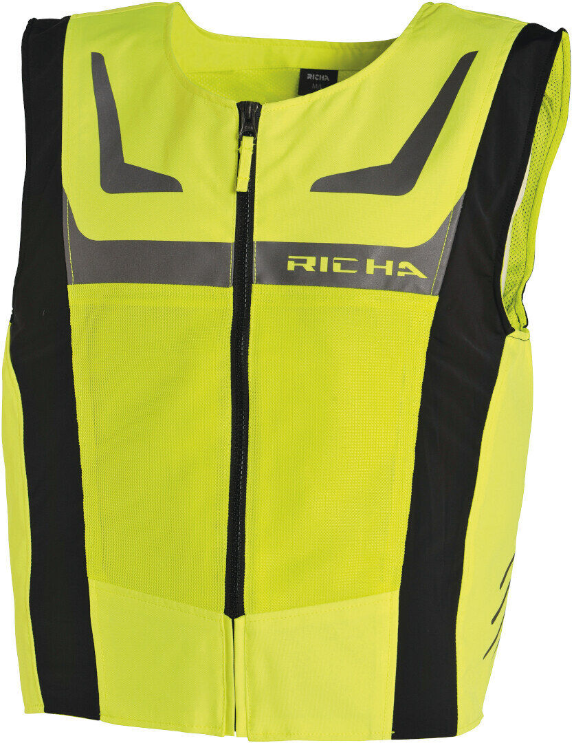 Richa Safety Mesh Chaleco - Negro Amarillo (XS S)