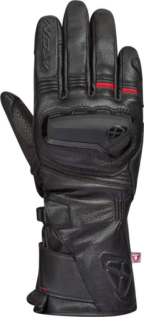 Ixon Pro Miles Guantes de moto de invierno impermeables - Negro Rojo (S)