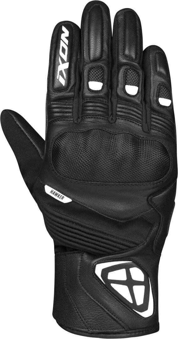 Ixon Pro Hawker Guantes de moto de invierno impermeables - Negro Blanco (S)