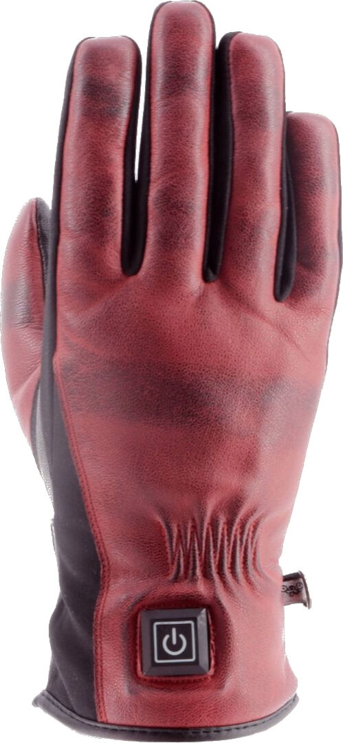 Helstons Nelly Guantes de moto para mujer con calefacción - Negro Rojo (S M)