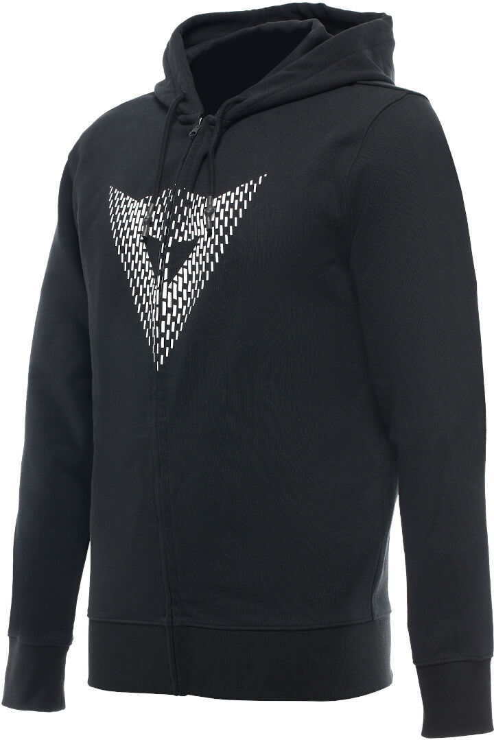 Dainese Logo Sudadera con capucha con cremallera - Negro Blanco (M)