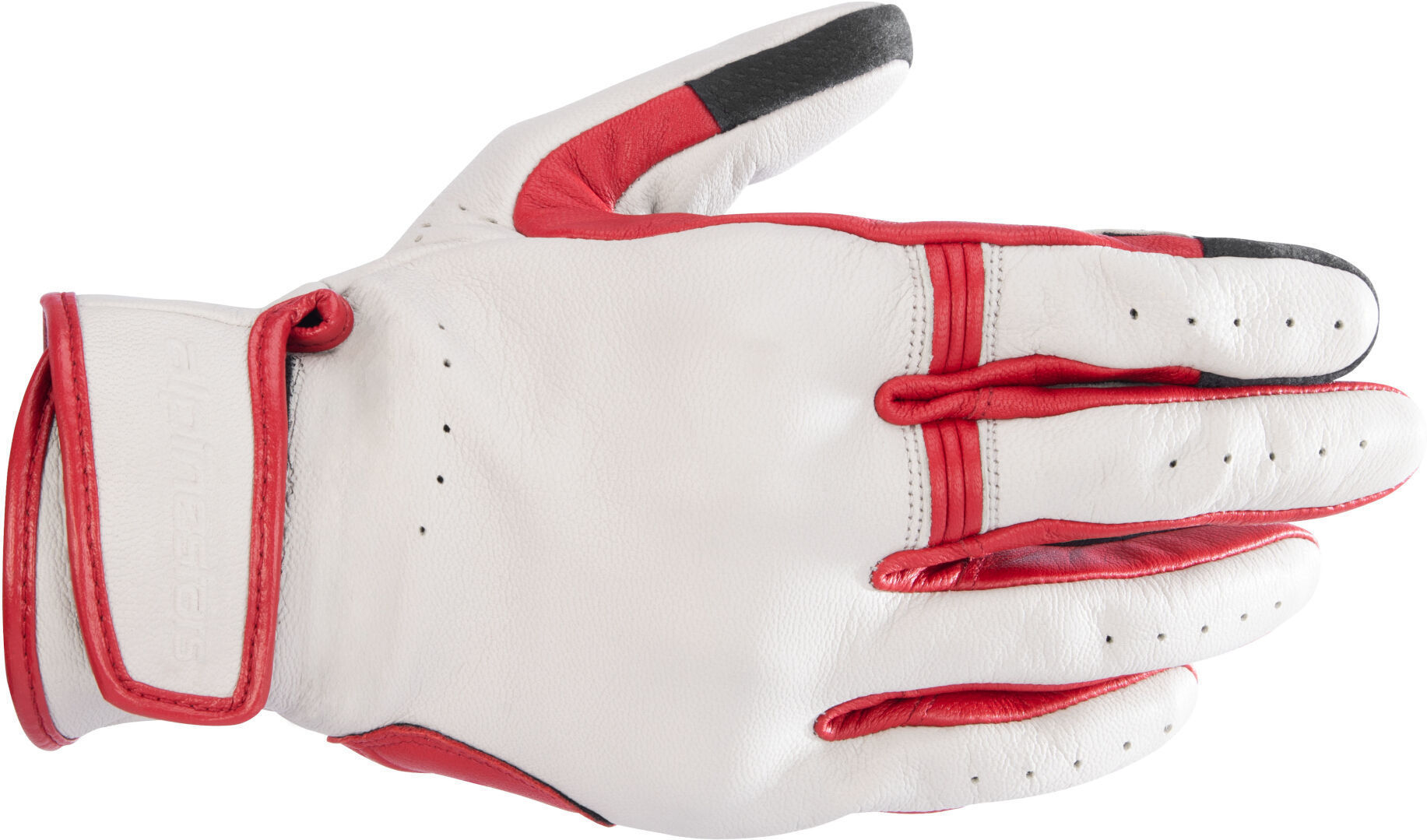 Alpinestars Dyno Guantes de moto perforados - Negro Blanco Rojo (S)