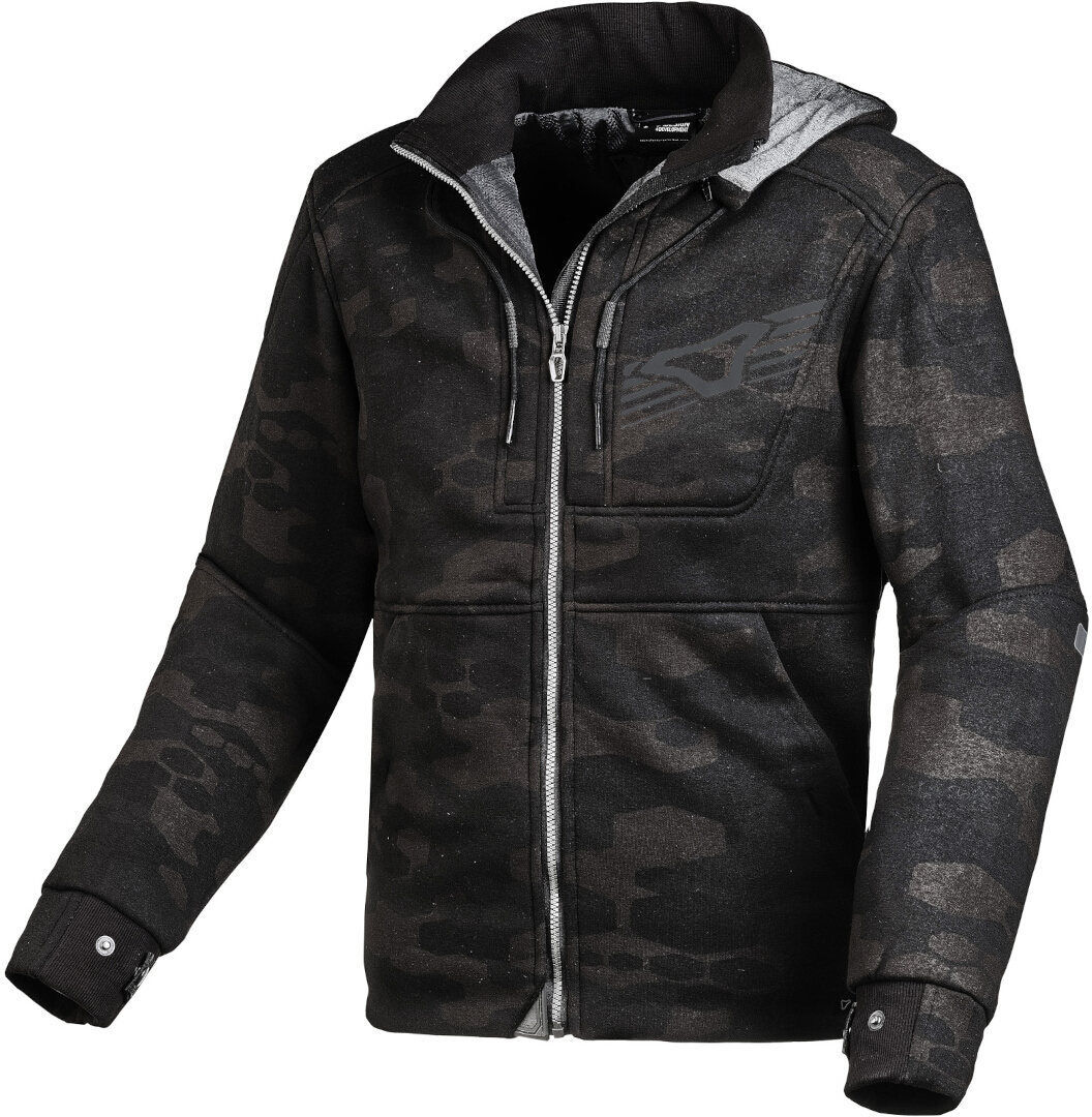 Macna District Camo Chaqueta textil de moto - Negro Multicolor (L)