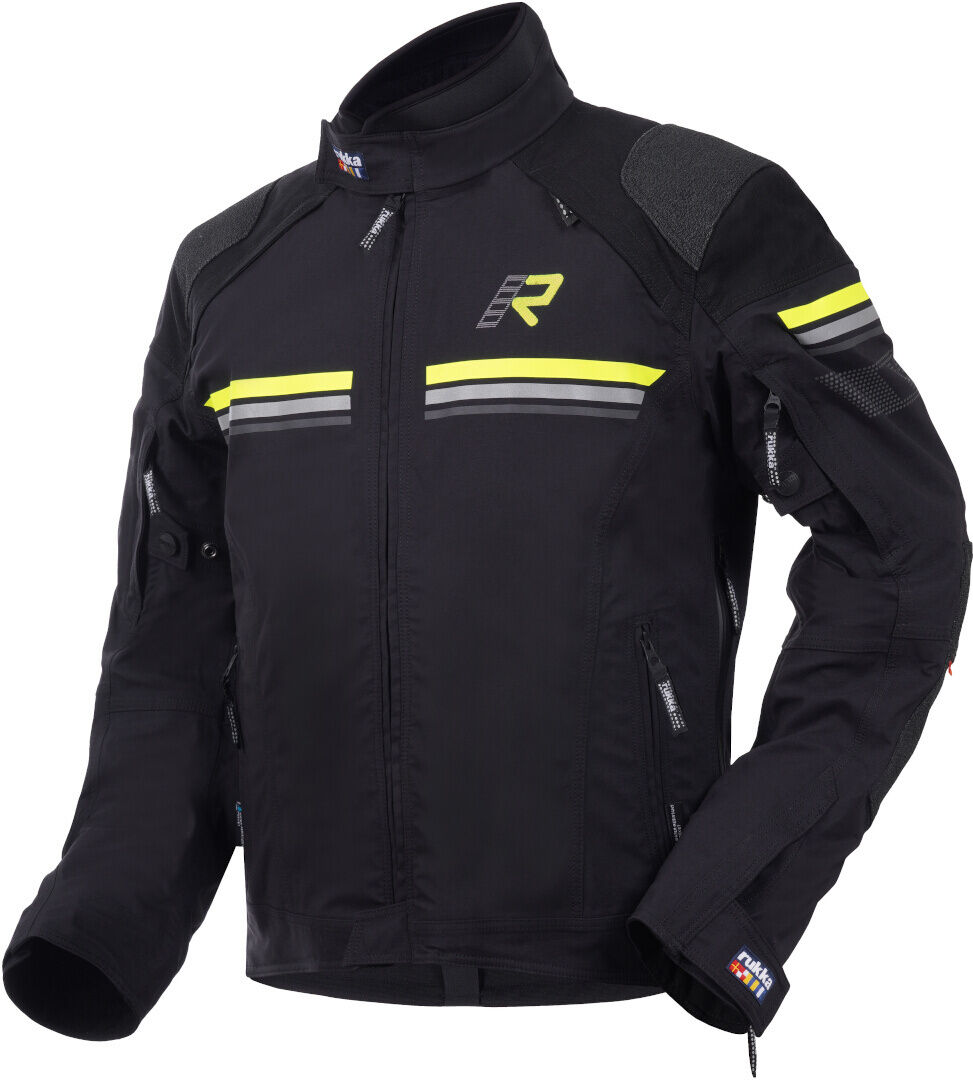 Rukka Armatou-R Chaqueta textil de moto - Negro Amarillo (48)