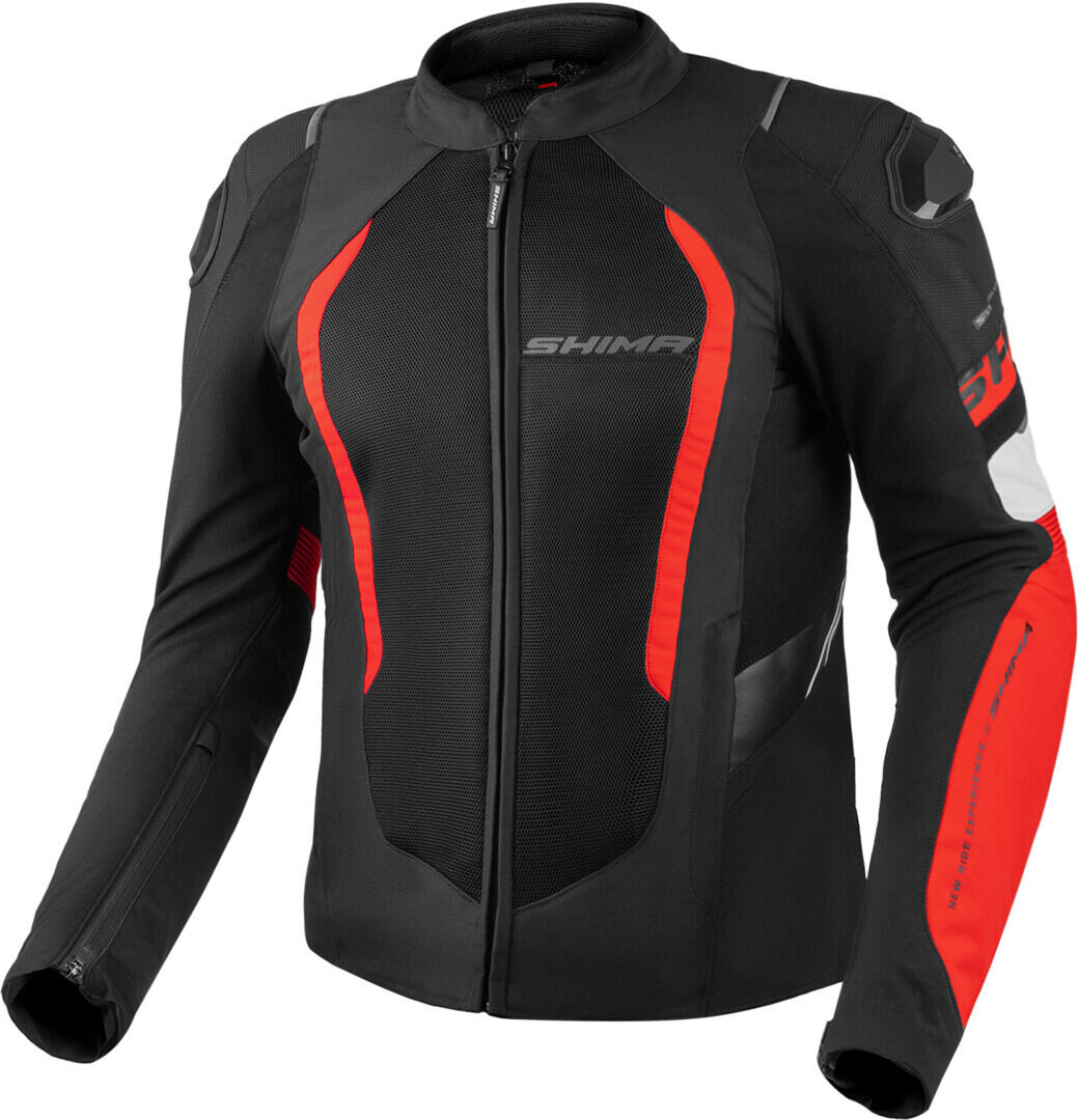 SHIMA Mesh Pro 2.0 Chaqueta textil de moto - Negro Blanco Rojo (S)