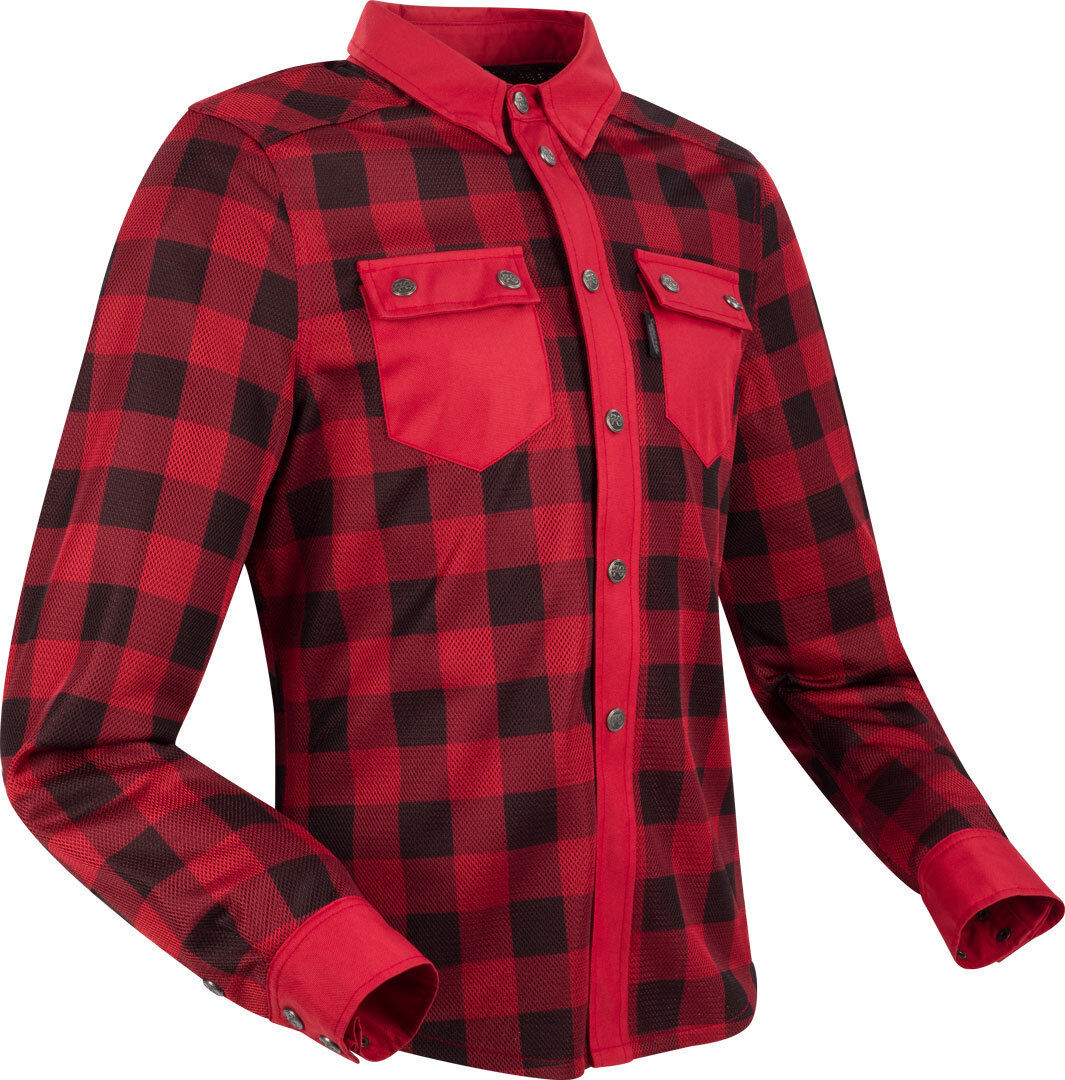 Segura Jovan Camisa de moto - Negro Rojo (S)