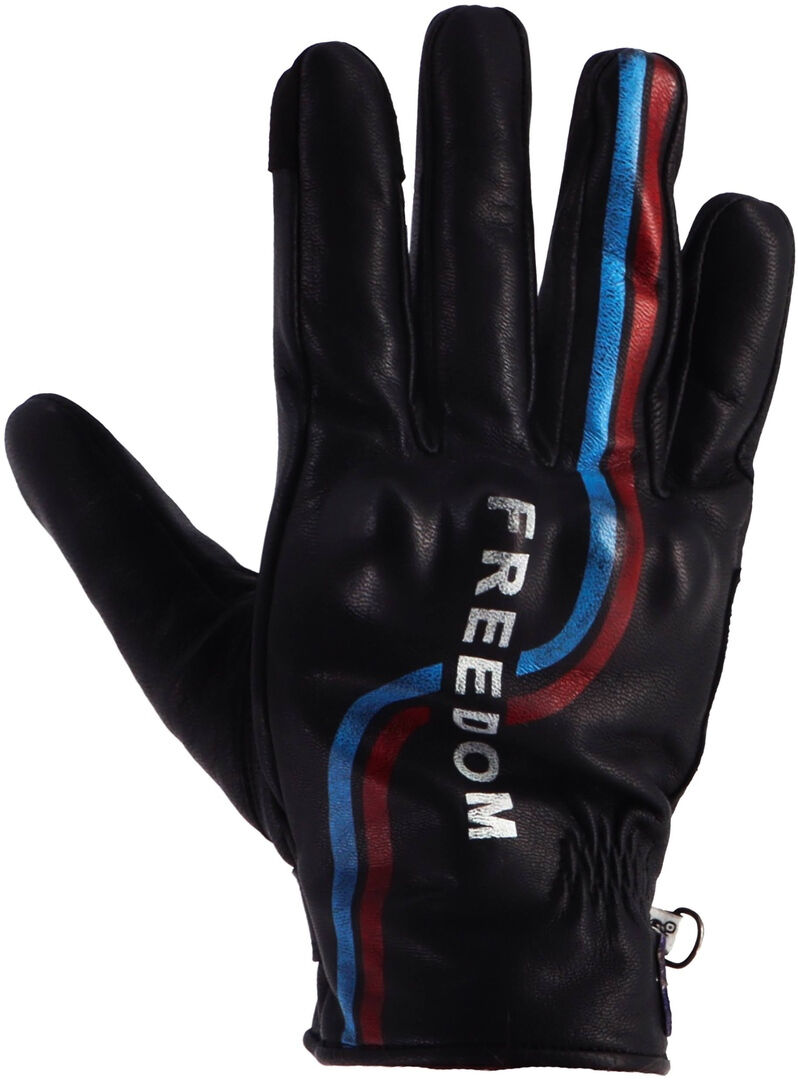 Helstons Freedom Guantes de moto de verano - Negro Rojo Azul (2XL)