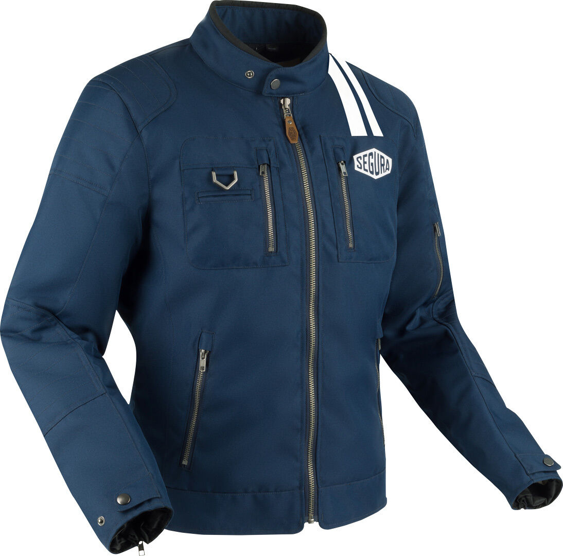 Segura Scorpio chaqueta textil impermeable para motocicletas - Blanco Azul (M)