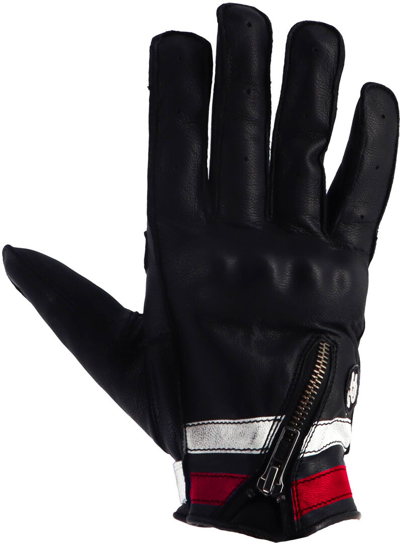 Helstons Ziper Guantes de moto de verano - Negro Blanco Rojo (3XL)