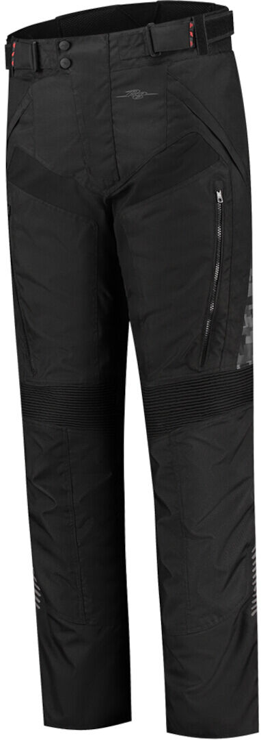 Rusty Stitches Hugo Pantalones textiles impermeables para motocicletas - Negro Gris (S)