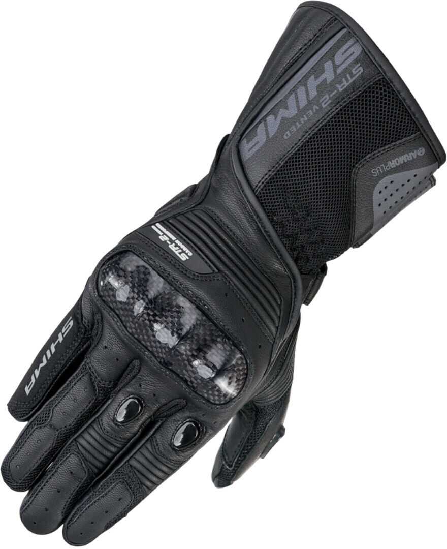 SHIMA STR-2 Vented Guantes de moto perforados - Negro