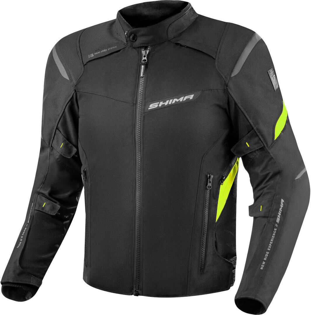 SHIMA Rush 2.0 chaqueta textil impermeable para motocicletas - Negro Amarillo (3XL)