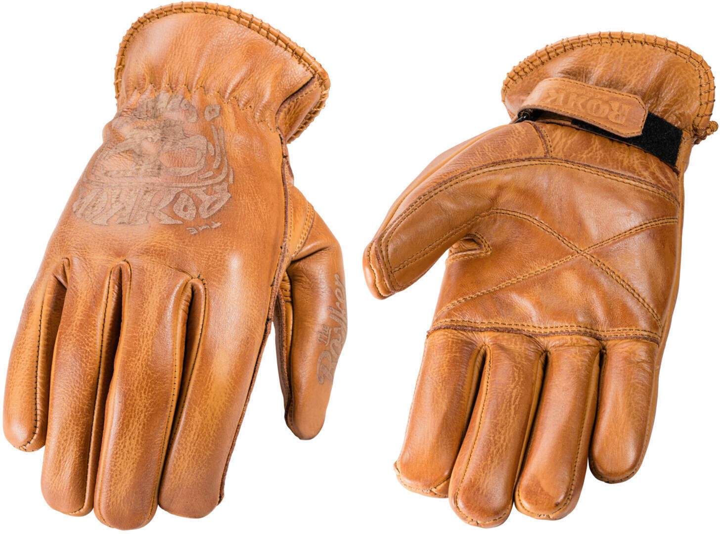 Rokker Tattoo Skull Guantes de moto - Beige