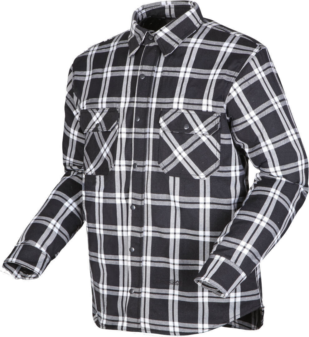 Modeka Colden Camisa de moto - Negro Blanco (6XL)