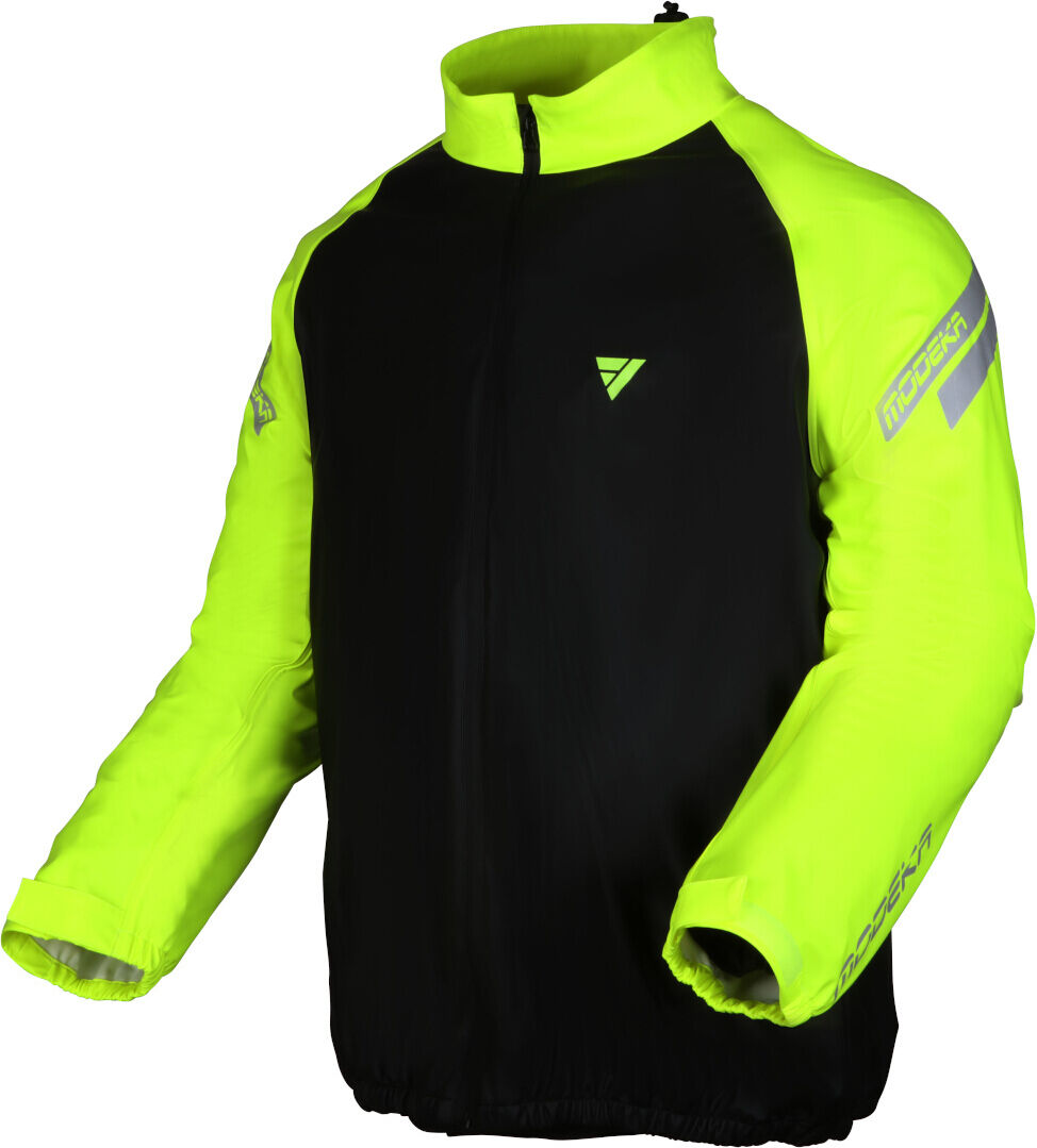 Modeka Flex Dry Chaqueta impermeable para moto - Negro Amarillo (3XL)