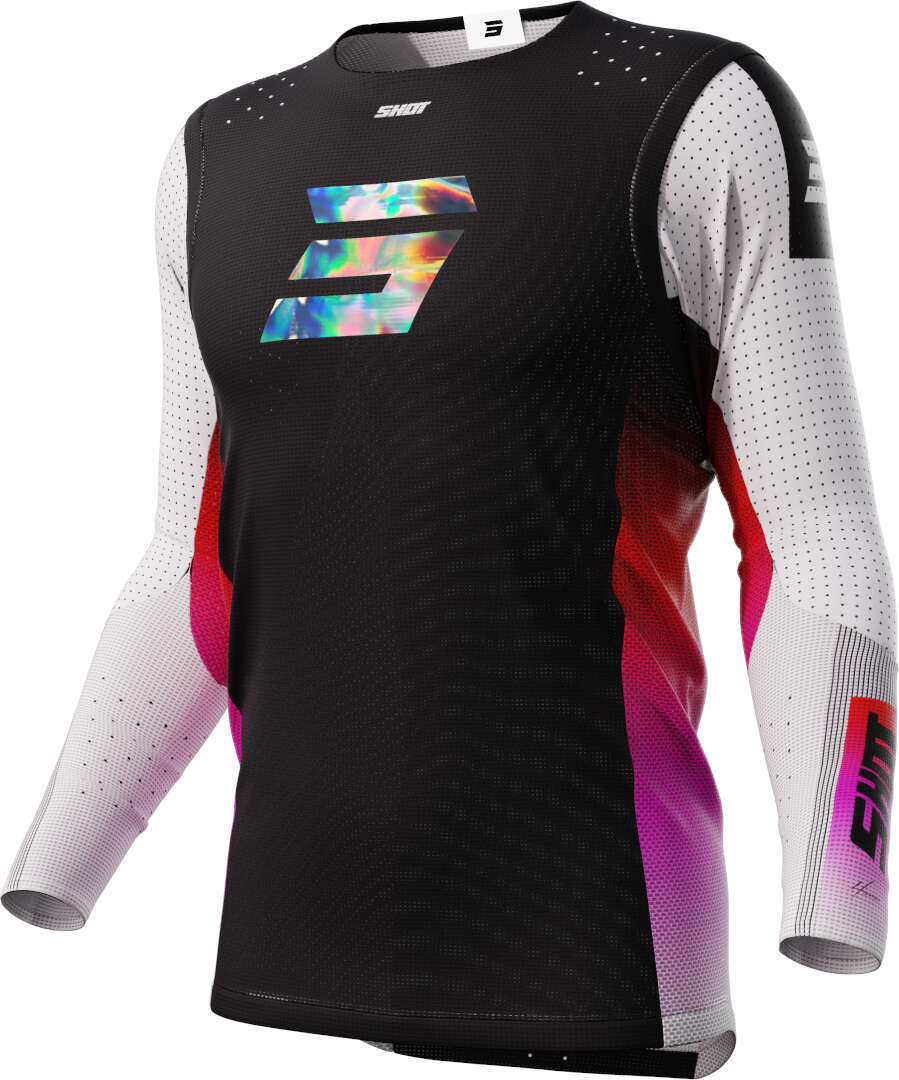 Shot Aerolite Honor Maillot de motocross - Negro Blanco Rosa (L)