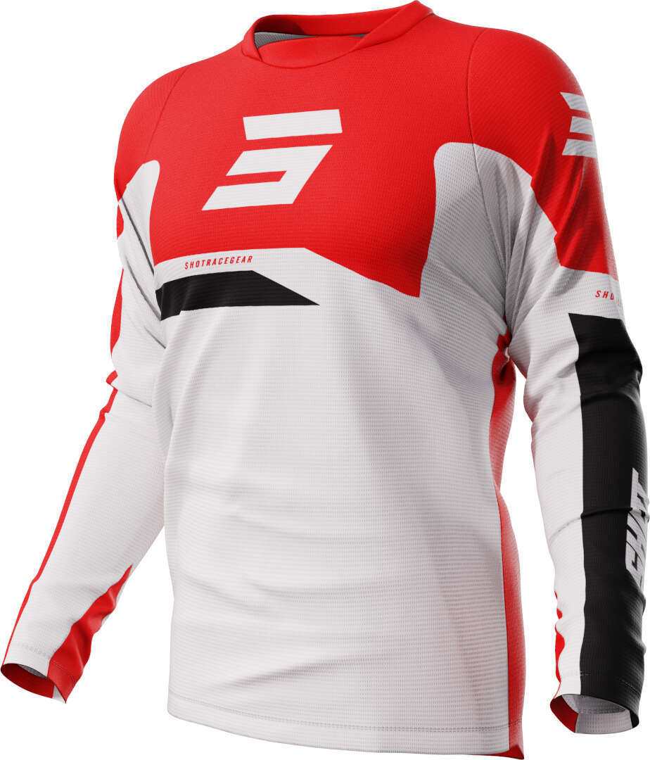 Shot Devo Star Maillot de motocross - Blanco Rojo (XS)