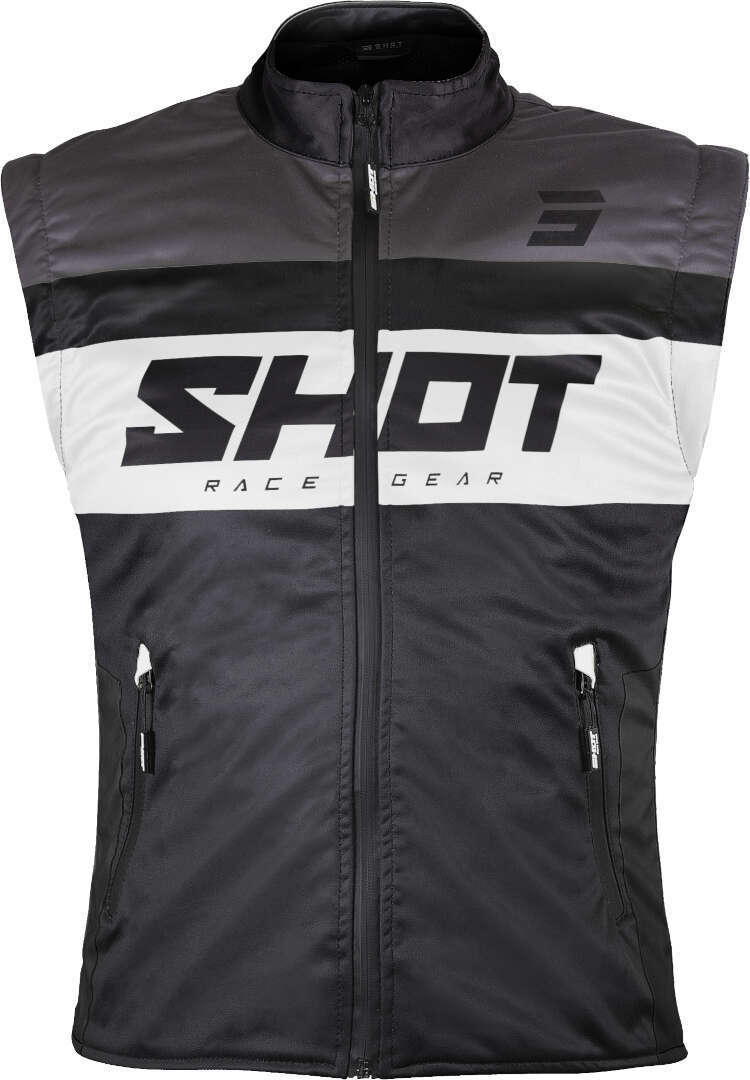 Shot Bodywarmer Lite Chaleco de motocross - Negro Blanco (M)