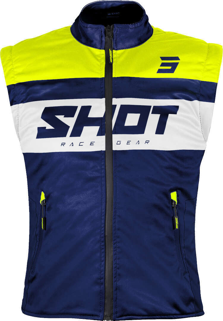 Shot Bodywarmer Lite Chaleco de motocross - Azul Amarillo (S)