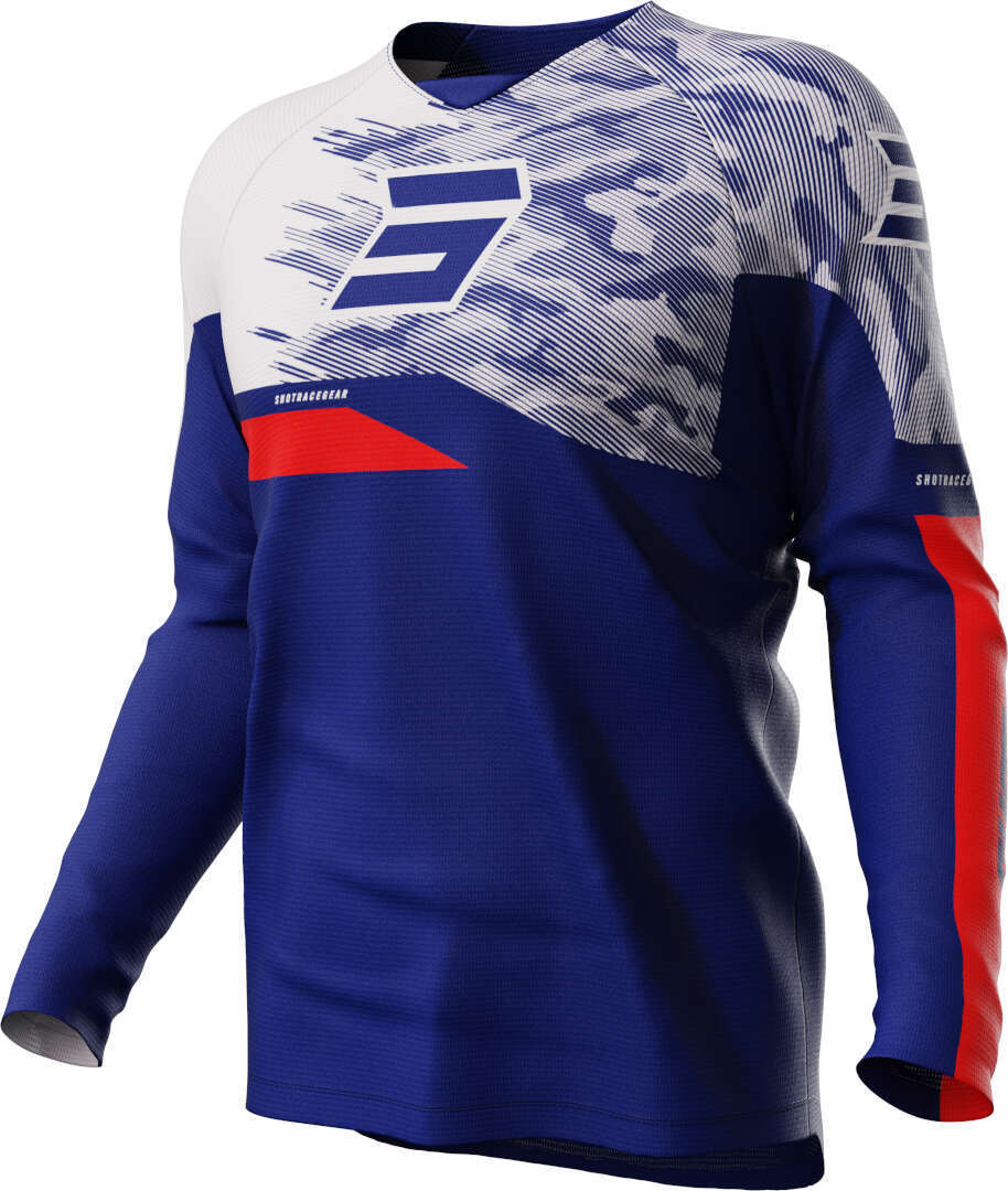 Shot Draw Kid Matrix Maillot de motocross - Blanco Azul (S)