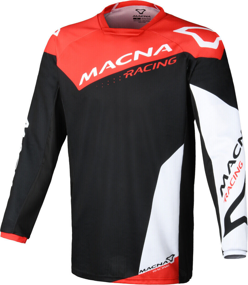 Macna Backyard-1 Maillot de motocross - Negro Blanco Rojo (L)