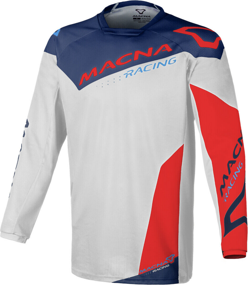 Macna Backyard-1 Maillot de motocross - Gris Rojo Azul (S)
