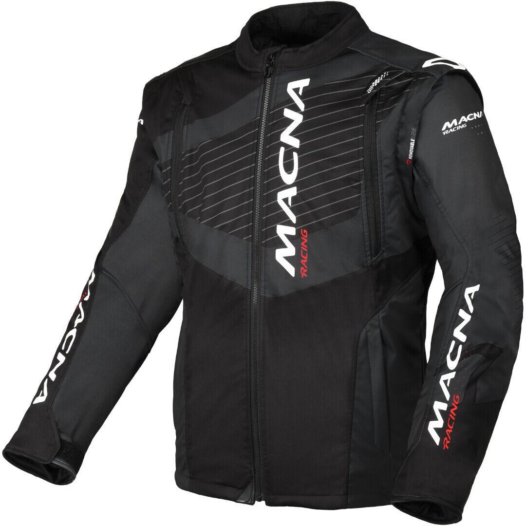 Macna Crest Chaqueta de motocross - Negro Blanco (M)