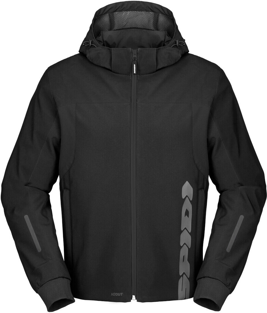 Spidi H2Out II sudadera con capucha impermeable para motocicleta - Negro (M)