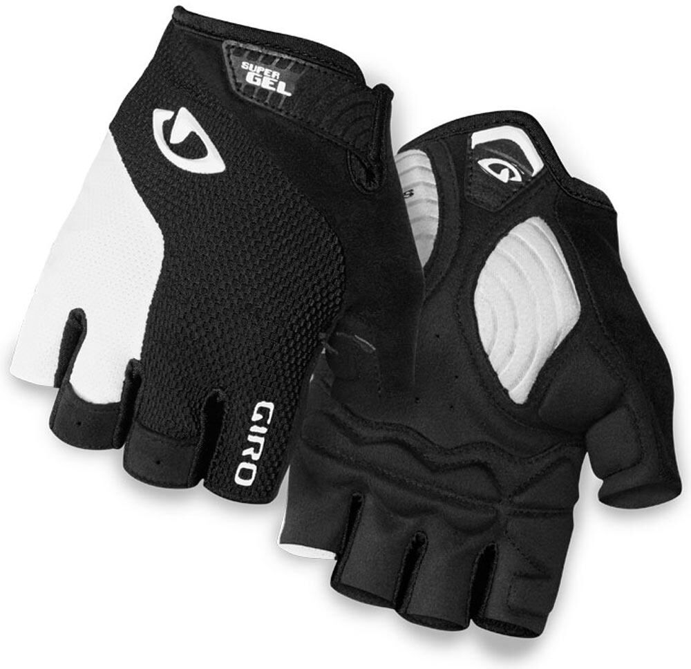 Giro strate dure supergel guantes cortos ciclismo Blanco (S)