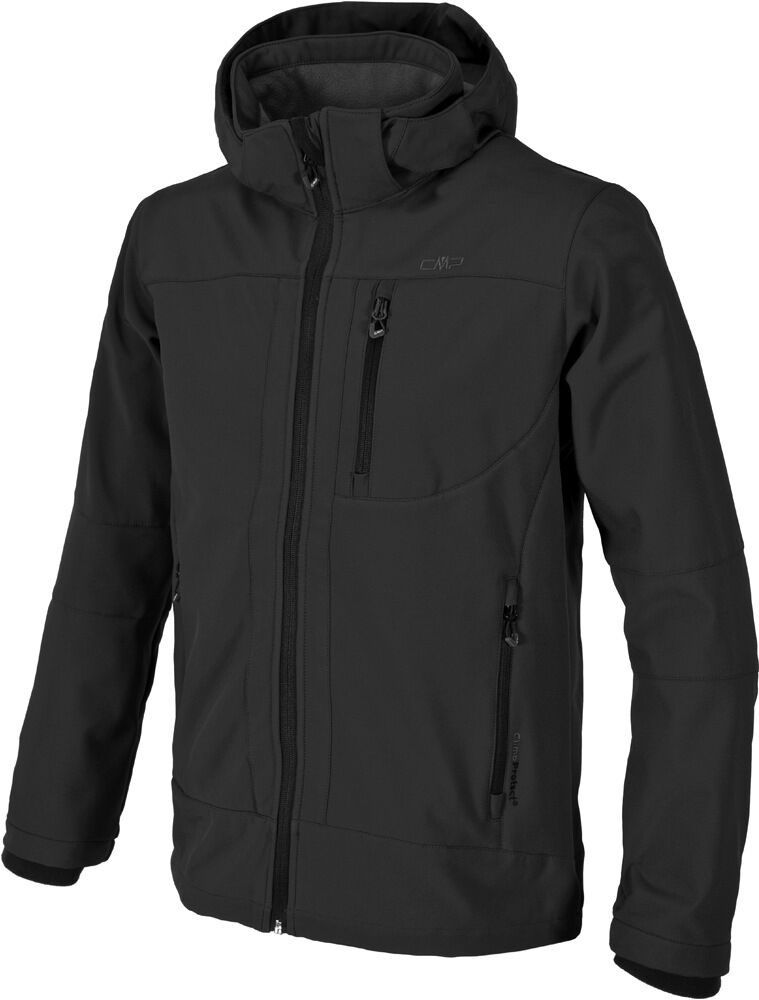 Cmp man jacket zip hood chaqueta softshell hombre Negro (48)