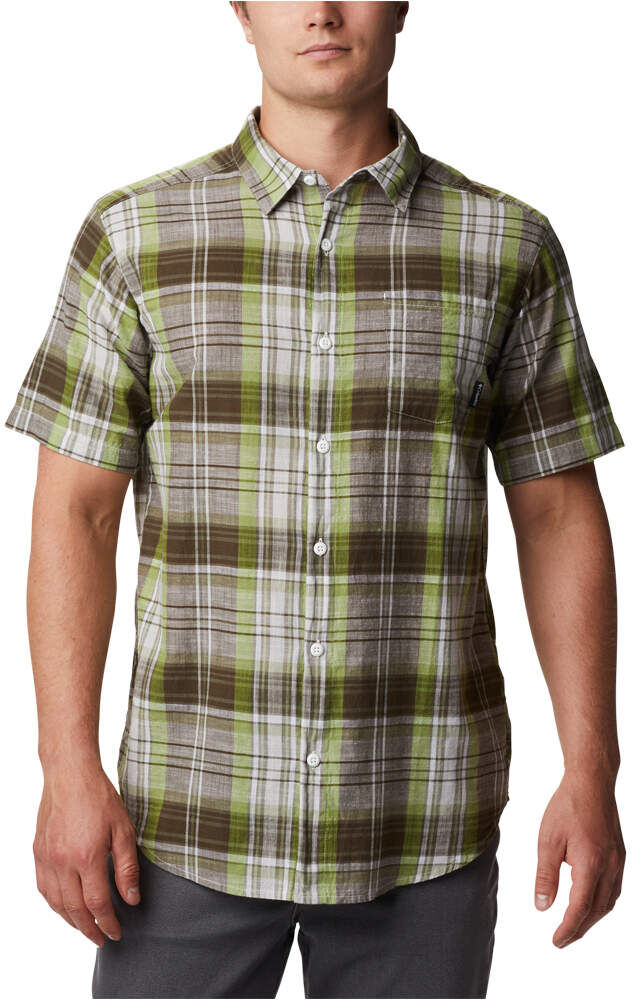 Columbia under exposure camisa montaña manga corta hombre Verde (S)