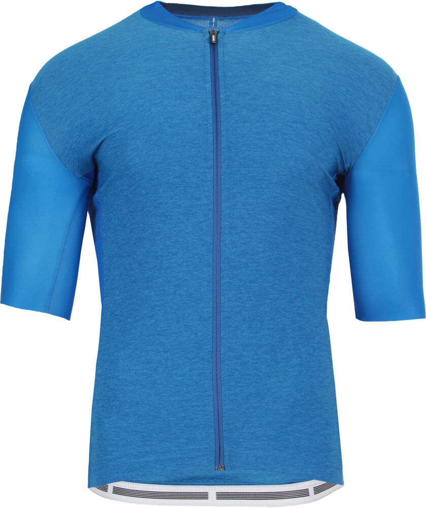 Santini colore puro maillot manga corta hombre Azul (L)