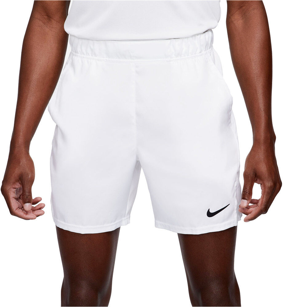 Nike df vctry 7in short pantalón tenis hombre Blanco (L)