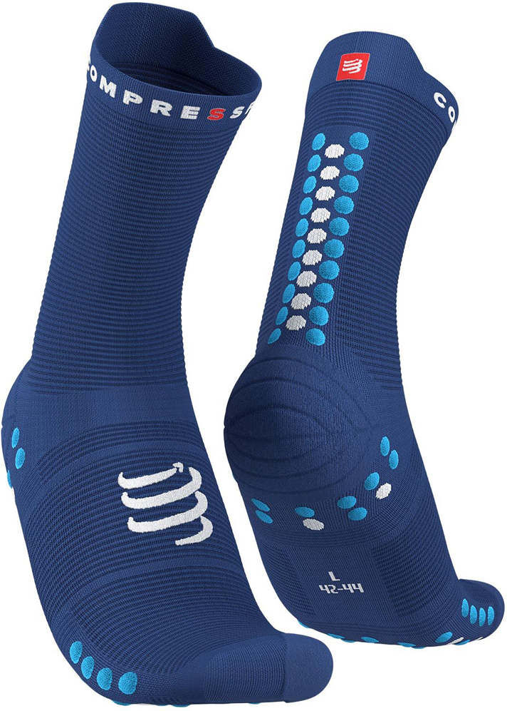 Compressport pro racing socks v40 run high calcetines running Azul (1)