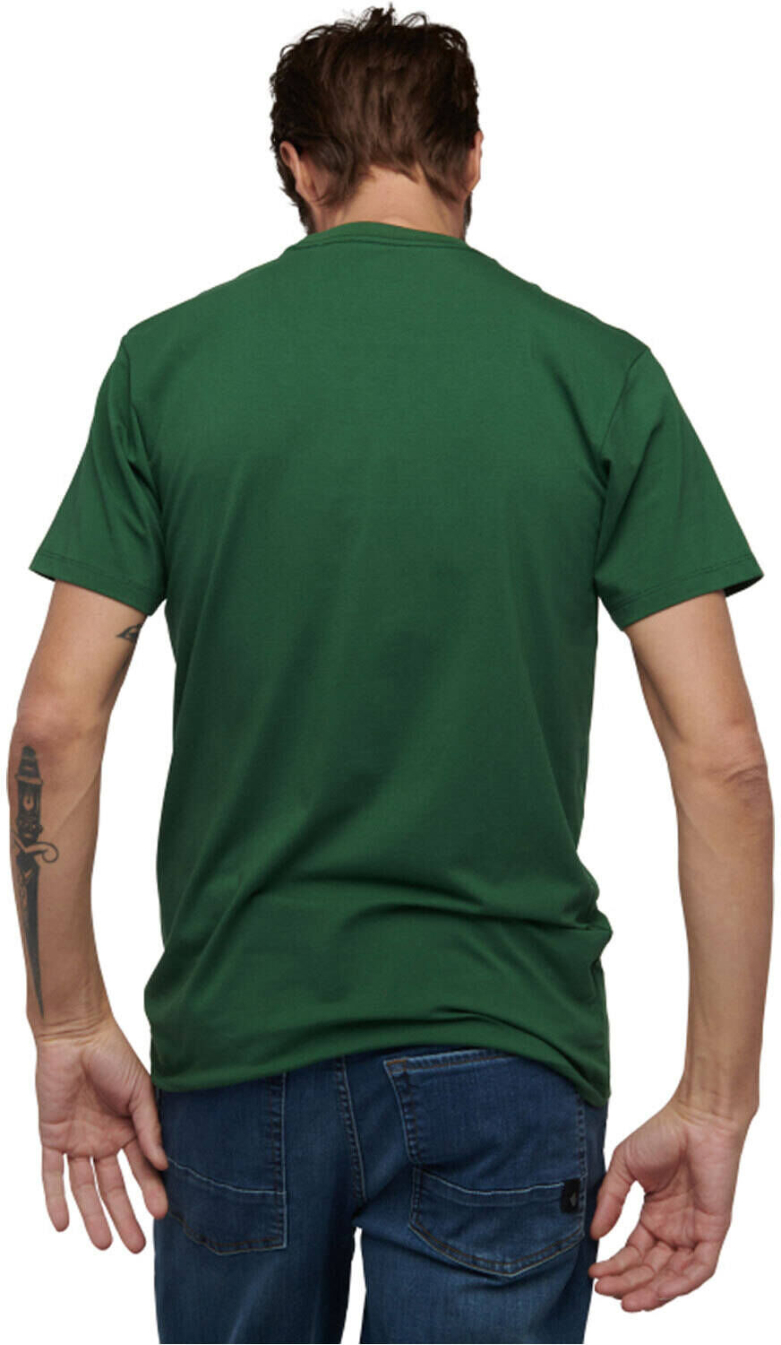 Black Diamond ss chalked up tee camiseta montaña manga corta hombre Verde (XL)