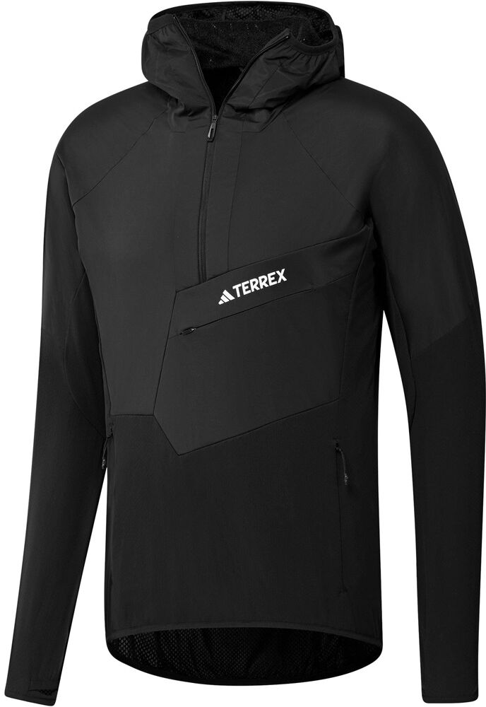 Adidas techrock ultralight 1/2-zip fleece con capucha forro polar hombre Negro (L)